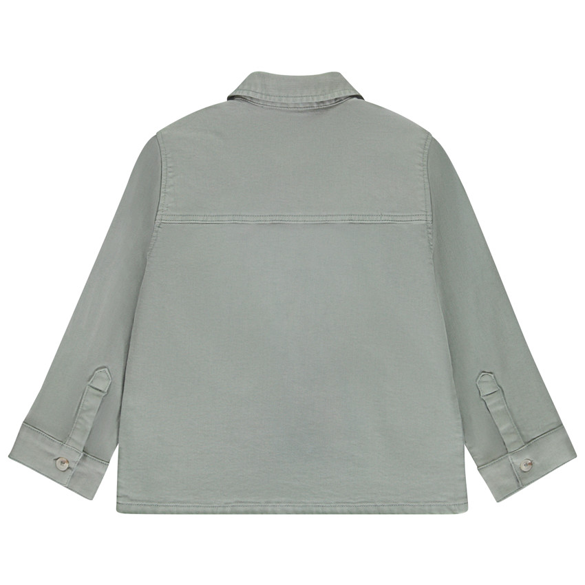 Surchemise uni effet denim avec poches pour garçon  