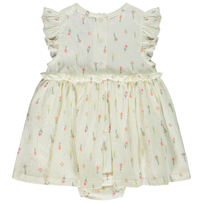 Robe body en jersey froissé imprimé pour bébé fille 