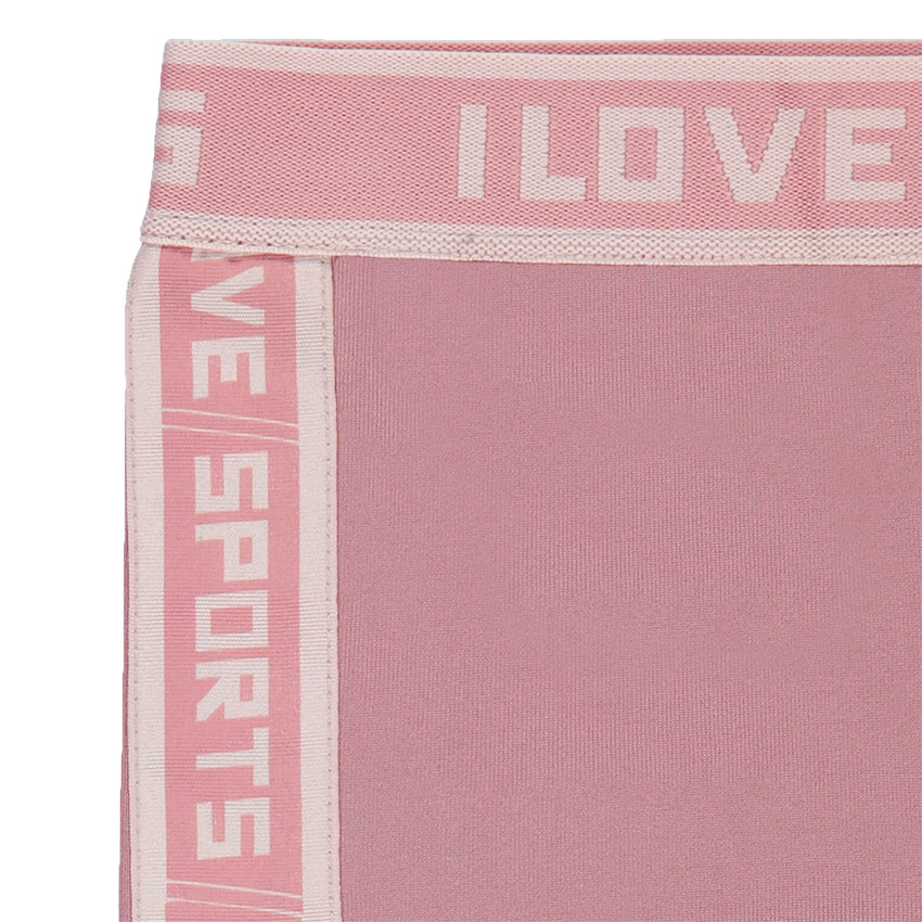 Legging de sport uni avec bandes à inscriptions en jacquard 