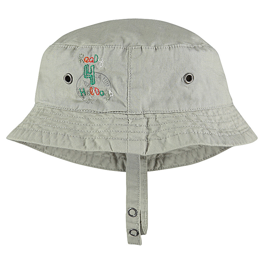 Bob en coton avec motif brodé 