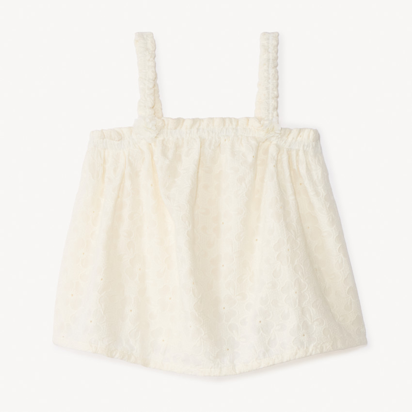 Débardeur en broderie anglaise pour fille