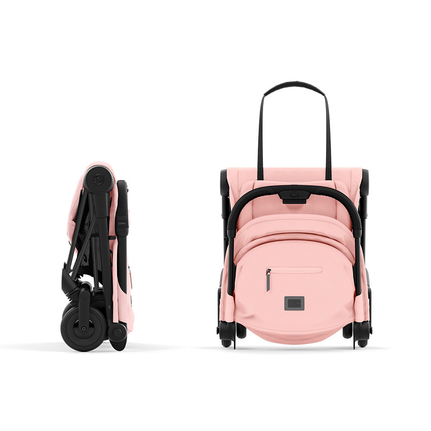 Poussette ultra-compacte Coya matt black/peach pink 