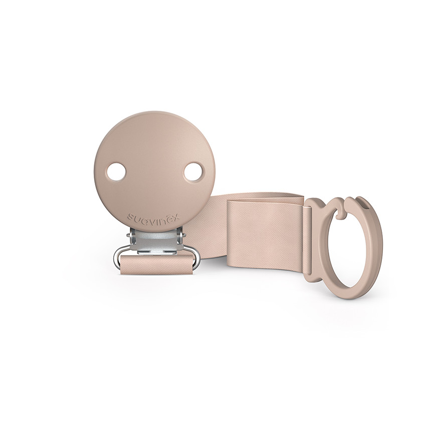 Porte-sucette avec broche et ruban en tissu Zero Zero - Medium