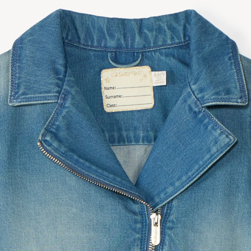 Veste en jean perfecto uni pour fille 