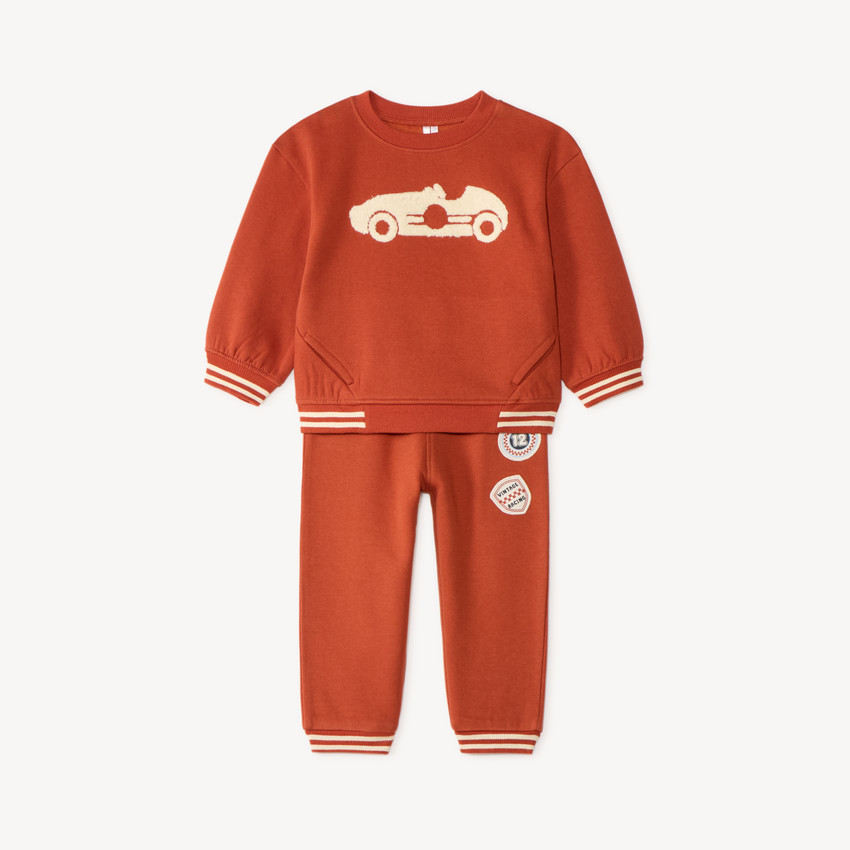 Ensemble de jogging bébé garçon broderie bouclette voiture