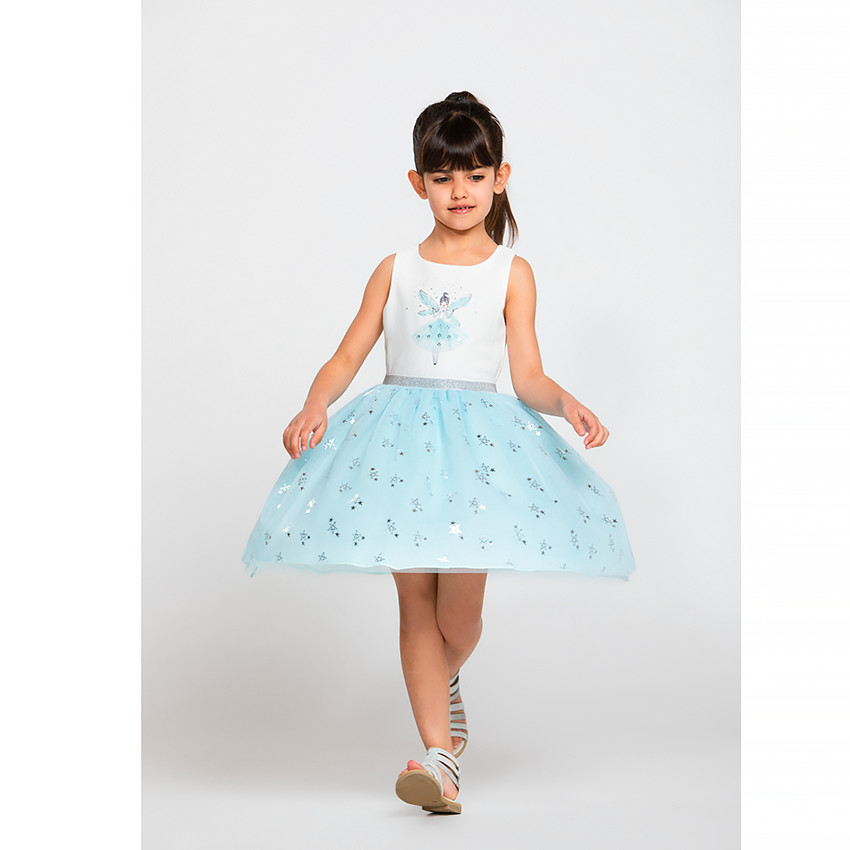 Robe de cérémonie en tulle pour fille 