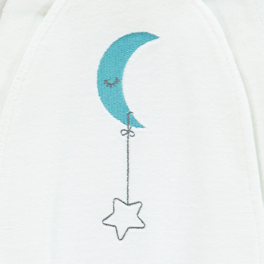 Dors-bien en velours à lune brodée pour bébé garçon 