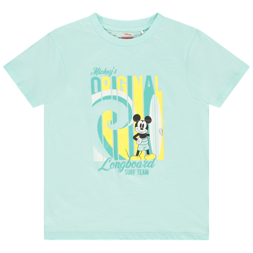 T-shirt manches courtes print Mickey Disney pour garçon Main T-shirt manches courtes print Mickey Disney pour garçon