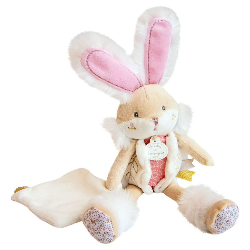 Doudou Lapin Sucre Pantin - Rose 
