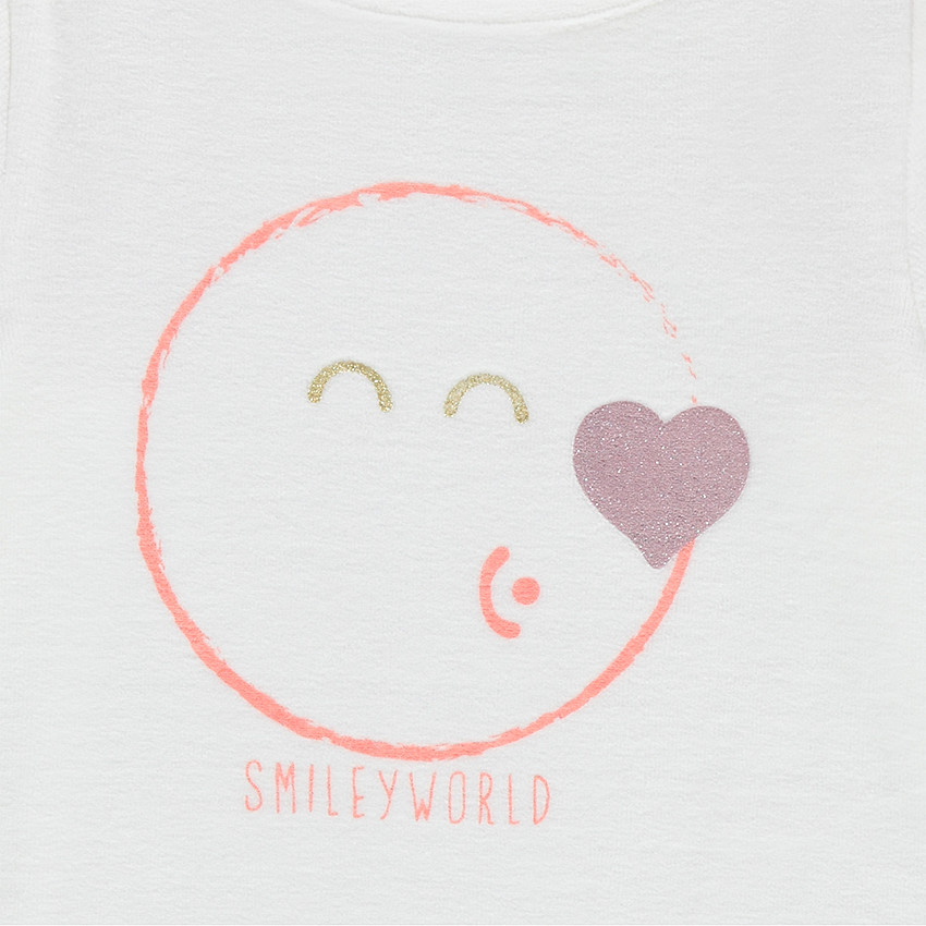 Pyjama en velours avec print SmileyWorld 