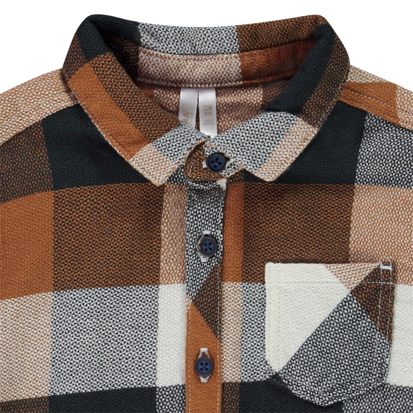 Chemise manches longues à carreaux pour bébé garçon 