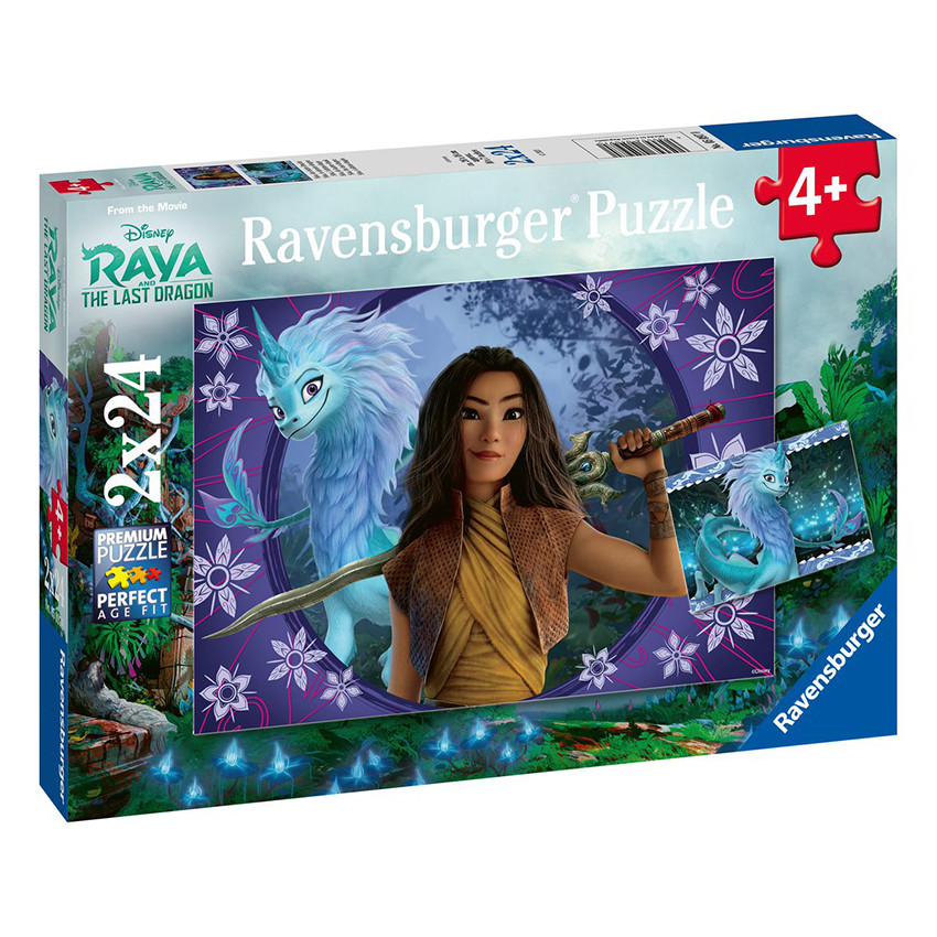 Puzzles 2 x 24 Pièces le Dernier Dragon - Disney Raya 