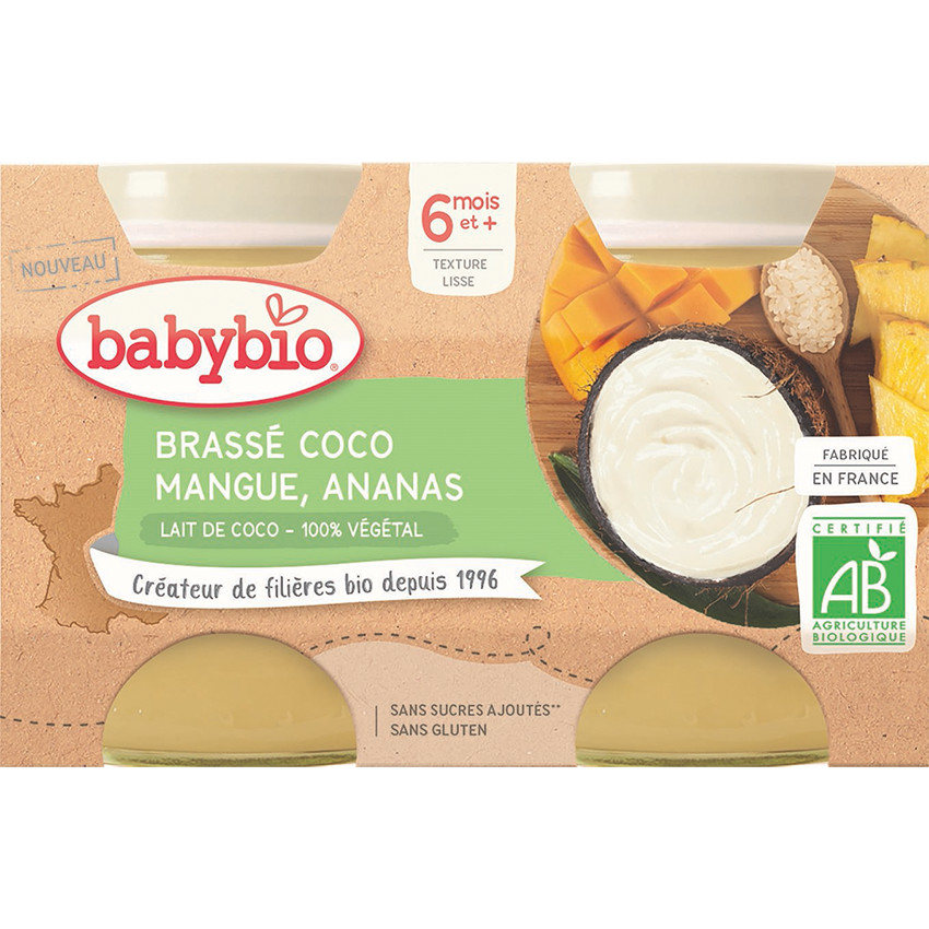 Brassé coco, mangue, ananas 2x130g 
