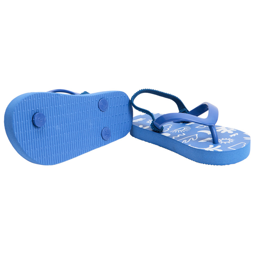 Tongs imprimé plage pour garçon avec lanière selon la pointure 