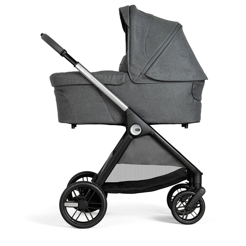 Poussette Trio Bellagio Recline Black Satin - Gris (Chicco) - Image 3