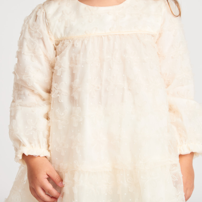Robe en tulle manches longues bébé fille 