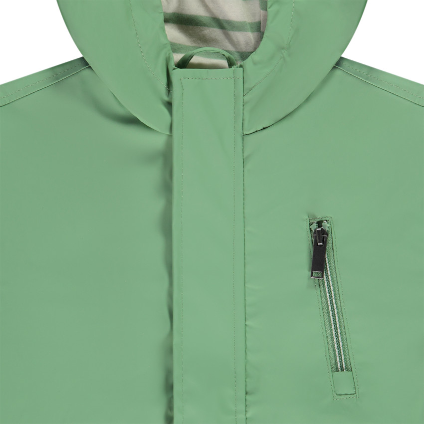 Parka gomme déperlante à doublure rayée pour garçon 