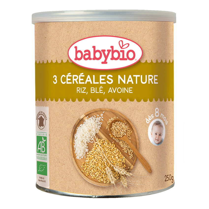 Mélange 3 céréales infantiles bio nature - 250g 