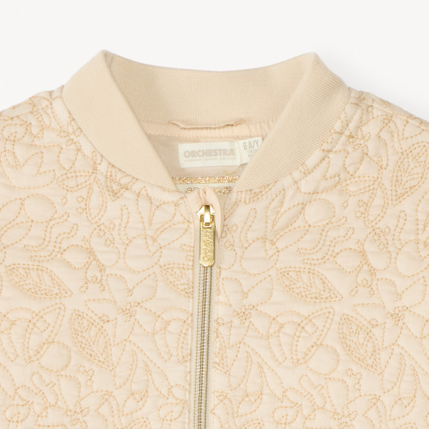 Bombers en toile avec surpiqûres fantaisie pour fille 