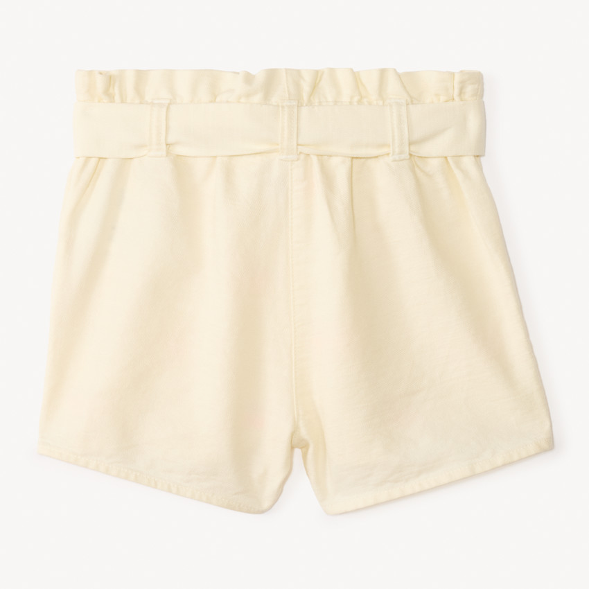 Short à nouer avec broderie cerise pour bébé fille 
