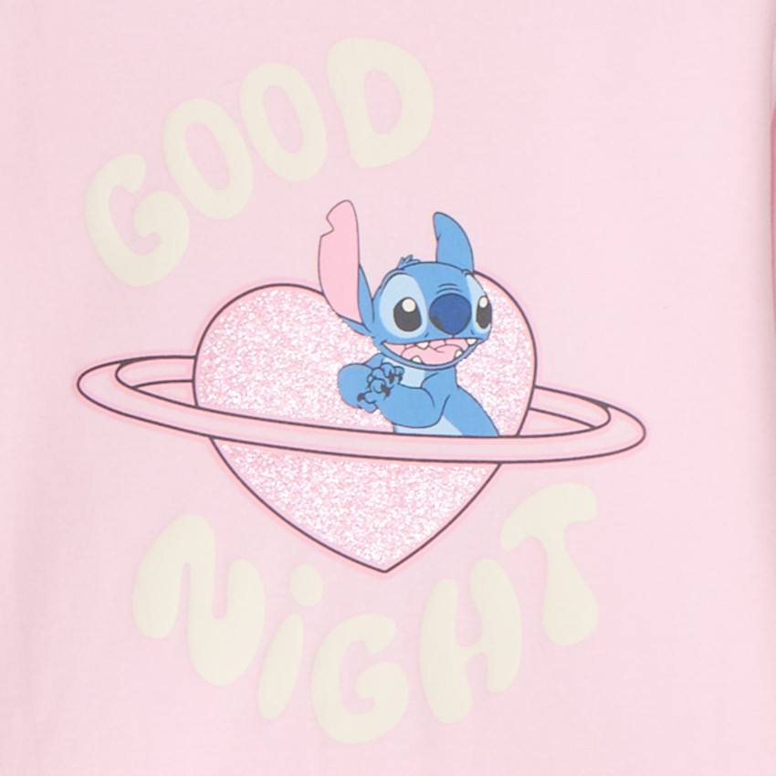 Set pyjama long en interlock Stitch Disney pour fille 