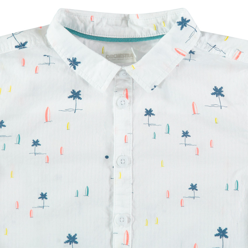 Chemise manches courtes imprimée palmiers all-over Main Chemise manches courtes imprimée palmiers all-over