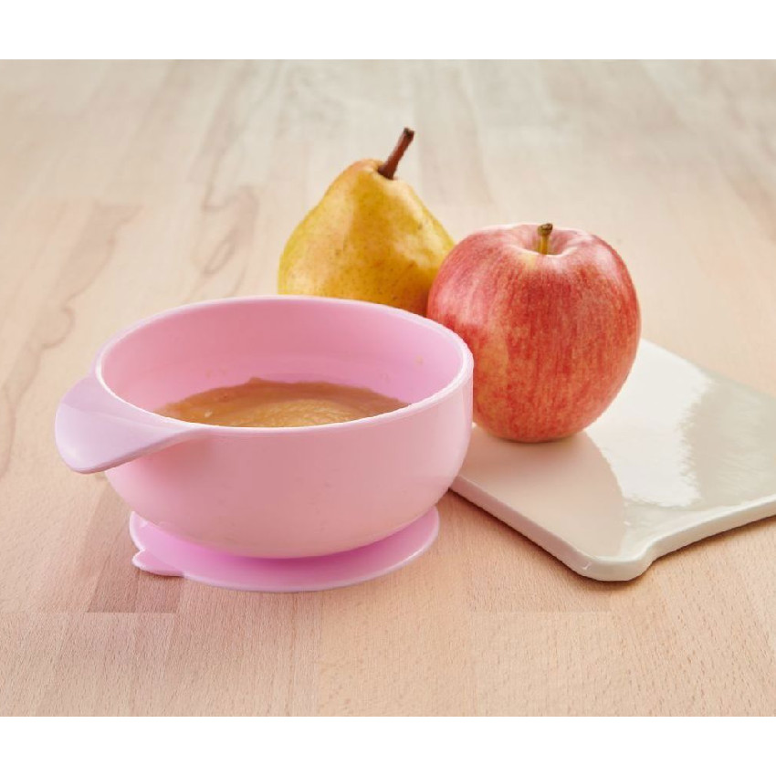 Bol en silicone avec ventouse 6M+ - Rose 