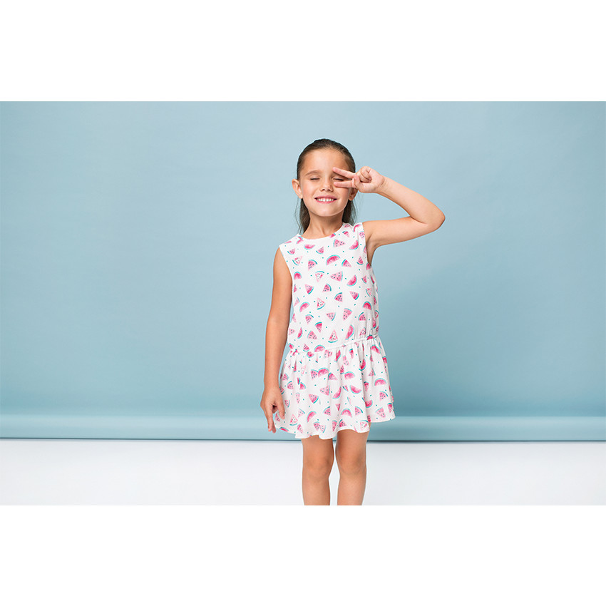 Robe fluide imprimée pastèques 