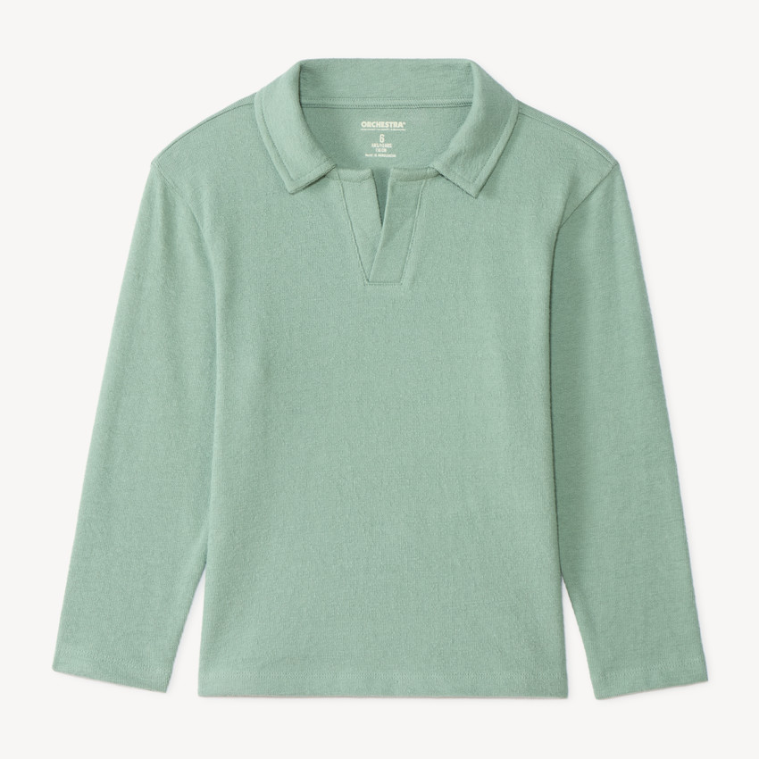 Polo manches longues uni pour garçon