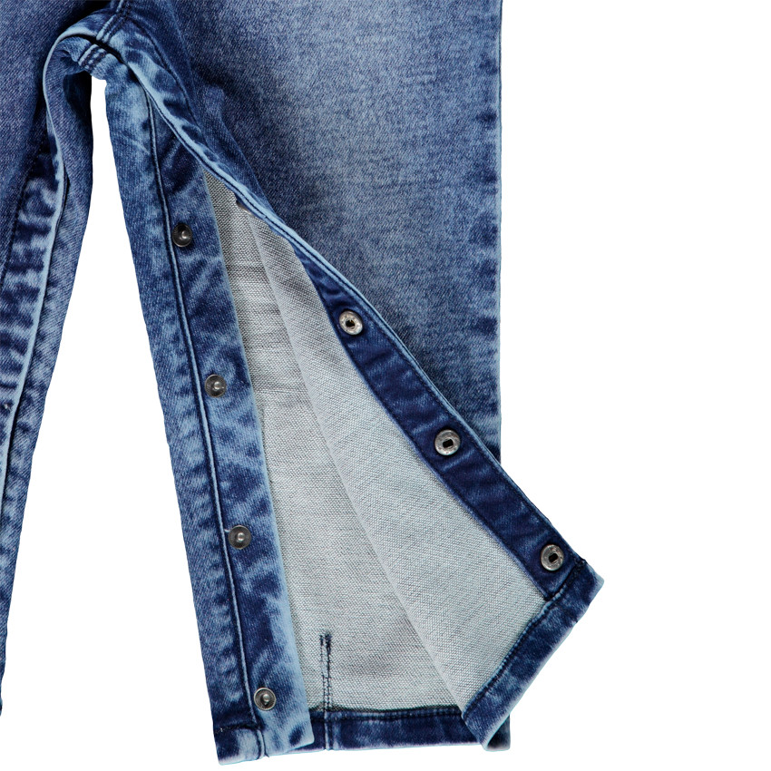 Salopette longue en denim like pour bébé garçon 