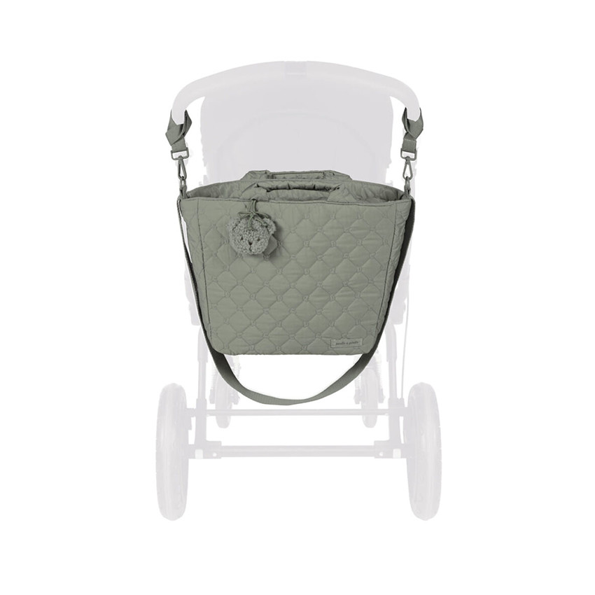 Sac à langer Paddington vert effet matelassé  