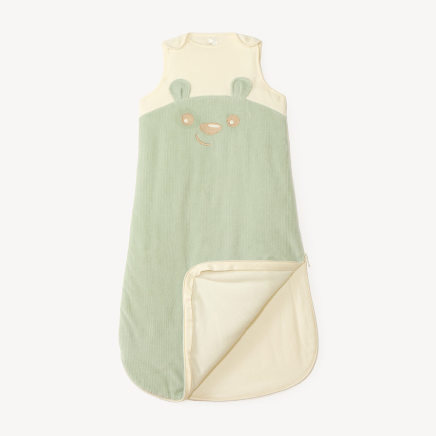 Gigoteuse en velours avec manches amovibles broderie ourson TOG 3 pour bébé garçon 