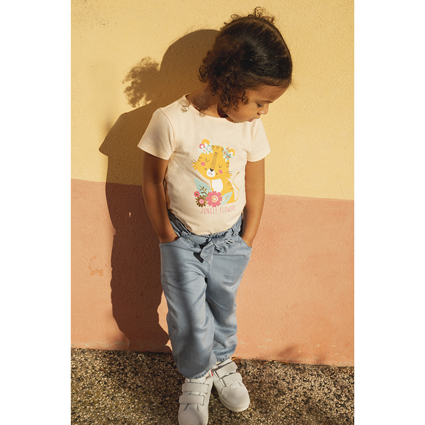 T-shirt manches courtes avec visuel Jungle 