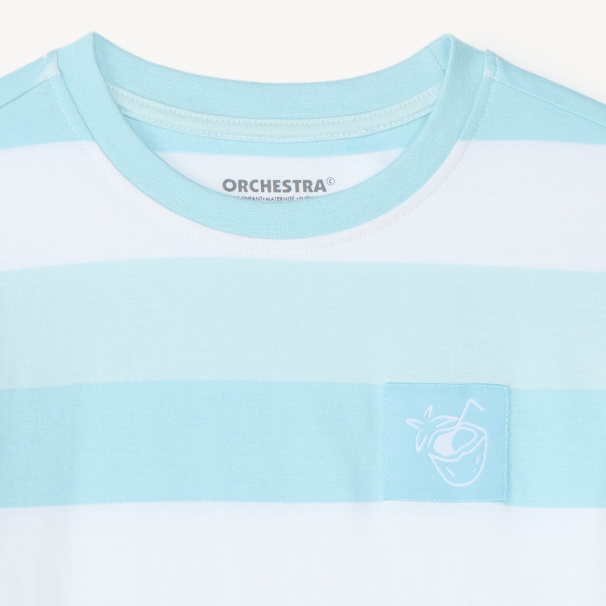 T-shirt manches courtes à rayures pour garçon 