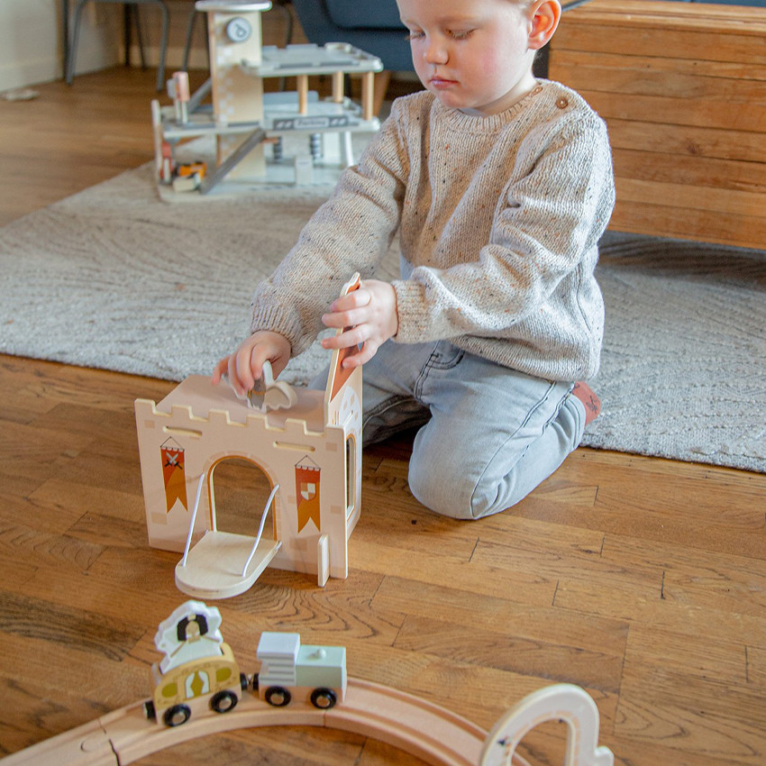 Set d'extension pour train en bois Château 11 pièces 