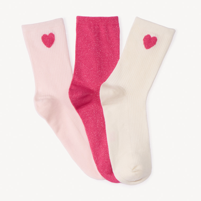 Lot de 3 paires de chaussettes Octobre Rose pour femme 