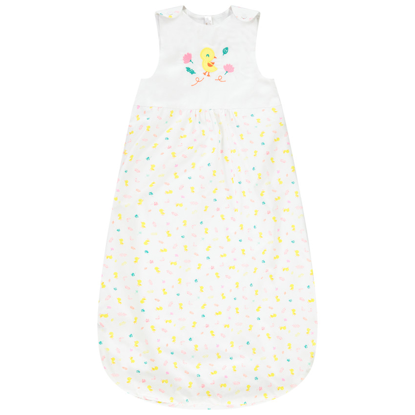 Turbulette sans manches imprimé poussins pour bébé fille 