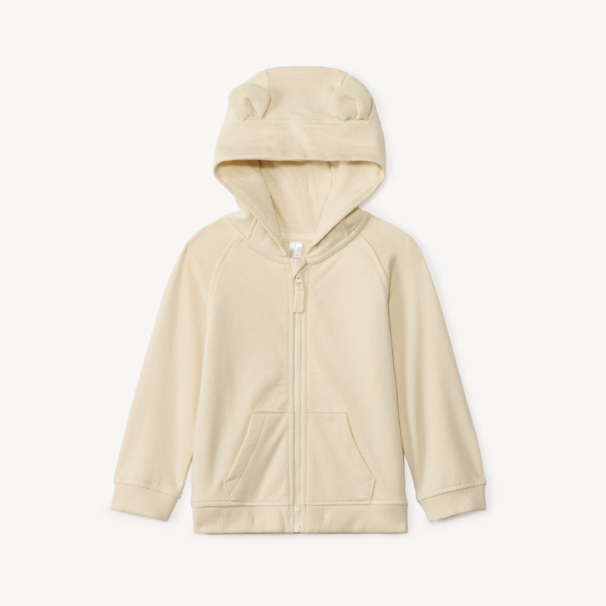 Gilet molleton à capuche ourson pour bébé garçon 