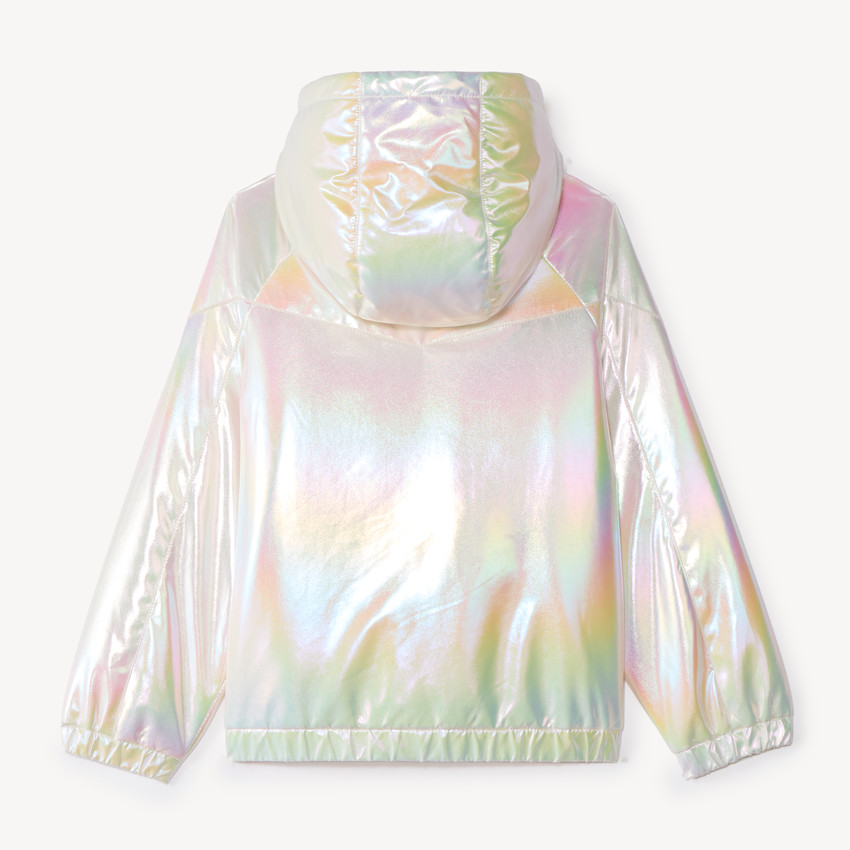 Coupe-vent irisé fille doublé en sherpa 