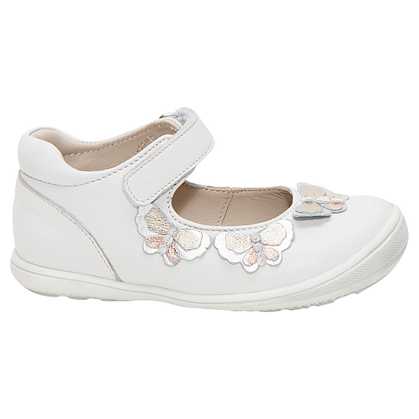 Babies en cuir avec papillons argentés 