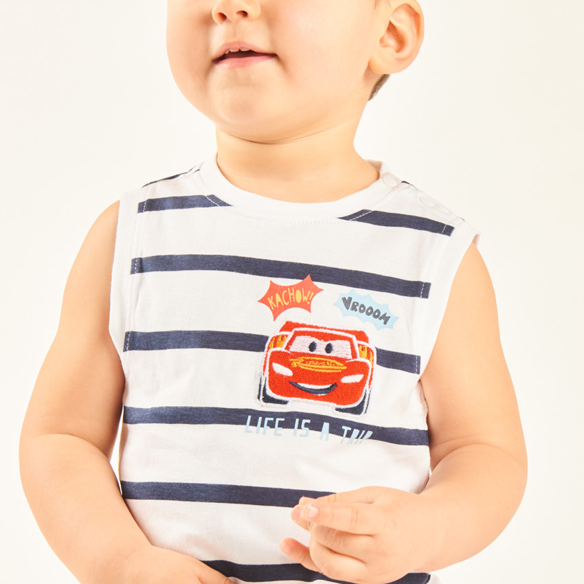 Ensemble court 2 pièces débardeur + short Flash McQueen Cars Disney-Pixar pour bébé garçon 
