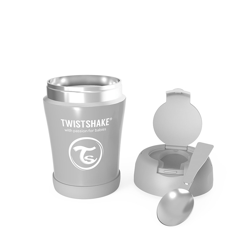 Bouteille alimentaire isotherme 350 ml – Gris Pastel 