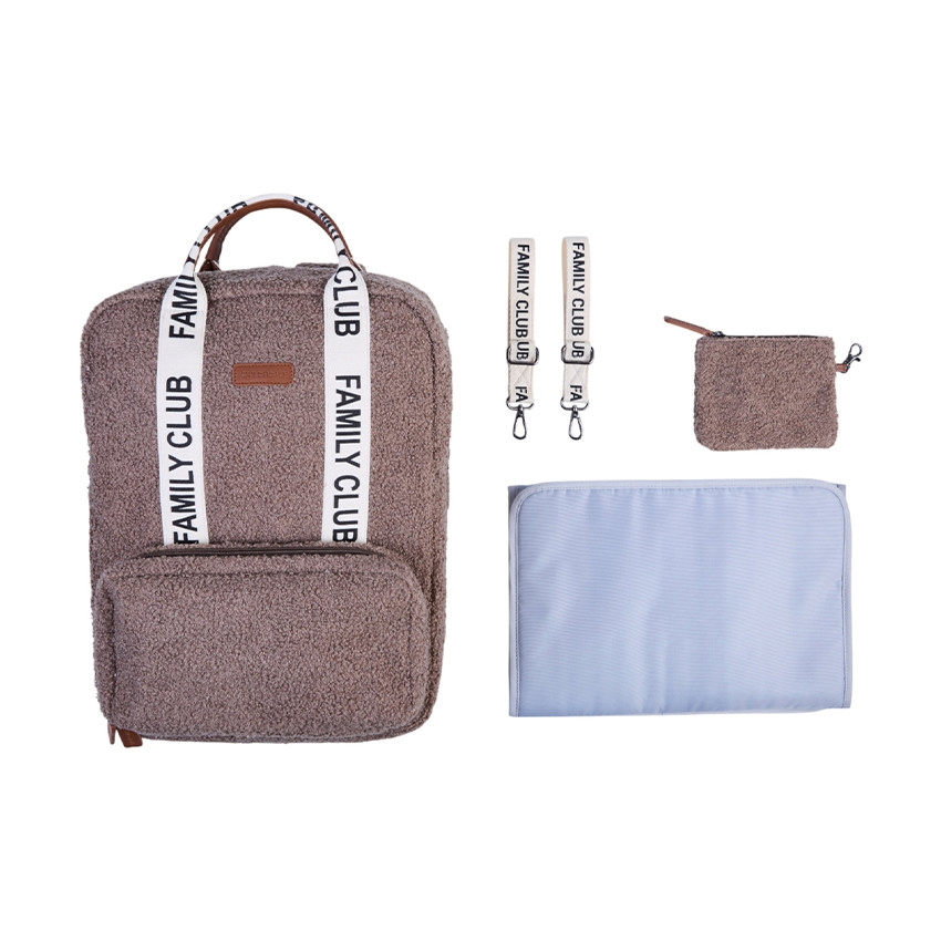Sac à dos Family Club Signature avec accessoires teddy soft brown 