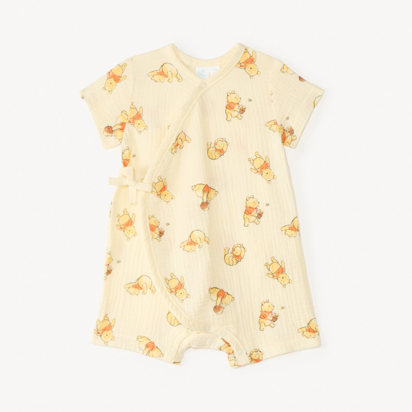 Combinaison courte en gaze de coton Winnie l’Ourson Disney pour bébé garçon