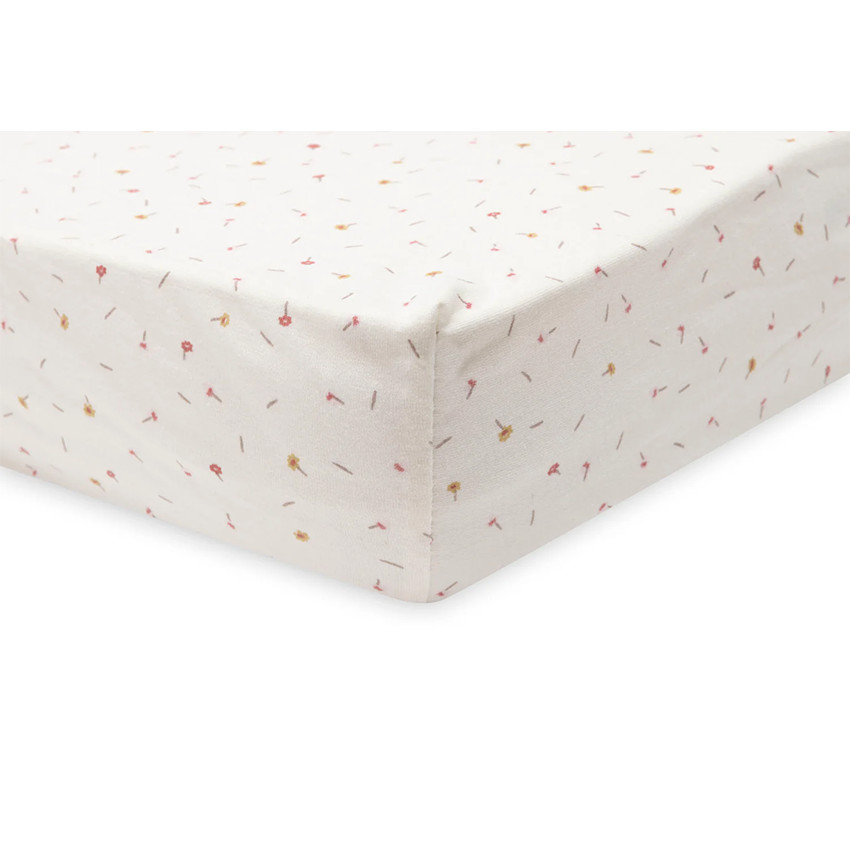 Drap housse jersey berceau 50x90cm Pretty Picnic Flower Drops 
