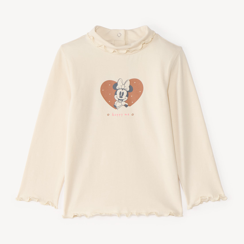 Sous-pull col cheminée print Minnie bébé fille