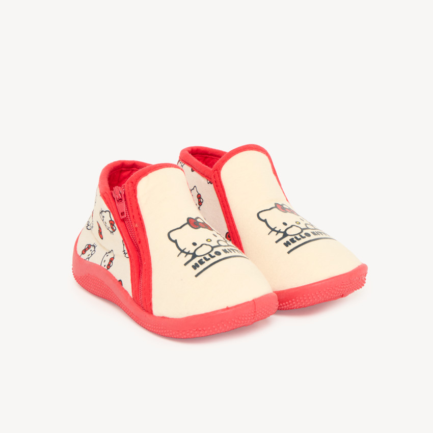 Chaussons bottillons zippés bébé fille Hello Kitty