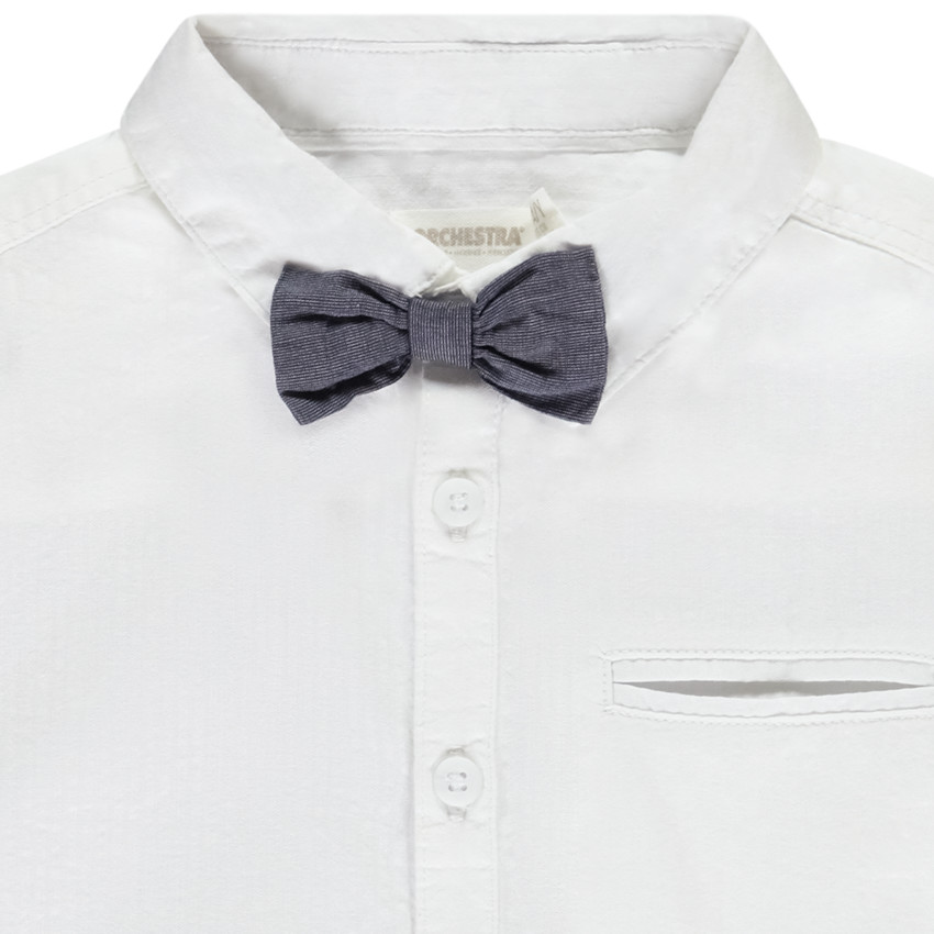 Chemise manches courtes avec nœud papillon pour garçon  
