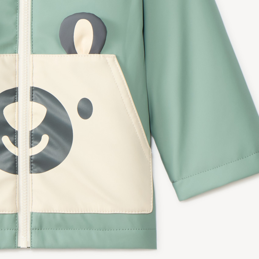 Parka bébé garçon imperméable poche ludique 