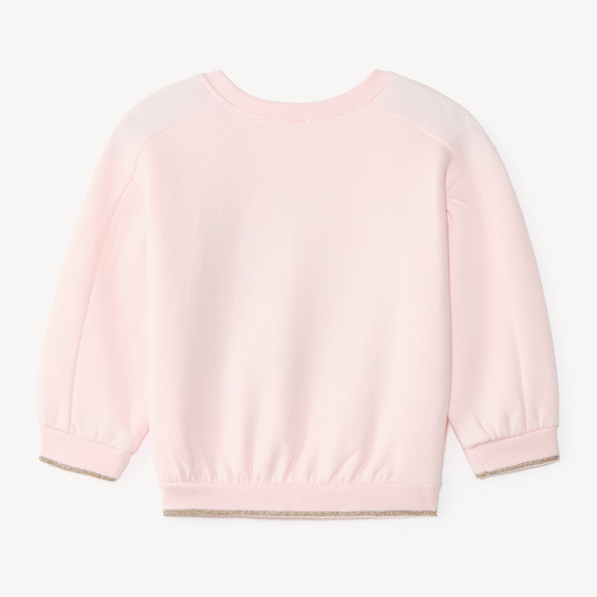 Sweat bébé fille broderie chien et détails fantaisie 